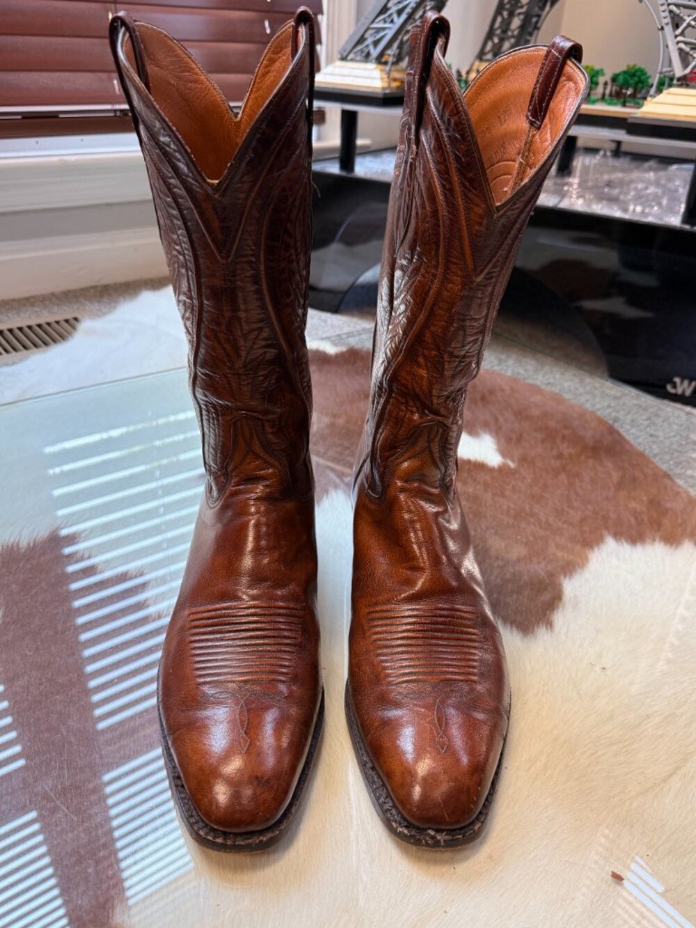 Lucchese "Seville" Goatskin Cowboy Boot - San Antonio Era - Size 12B - Picture 4 of 16